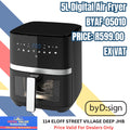 AIRFRYER 5 LITRE BYAF0501D R599