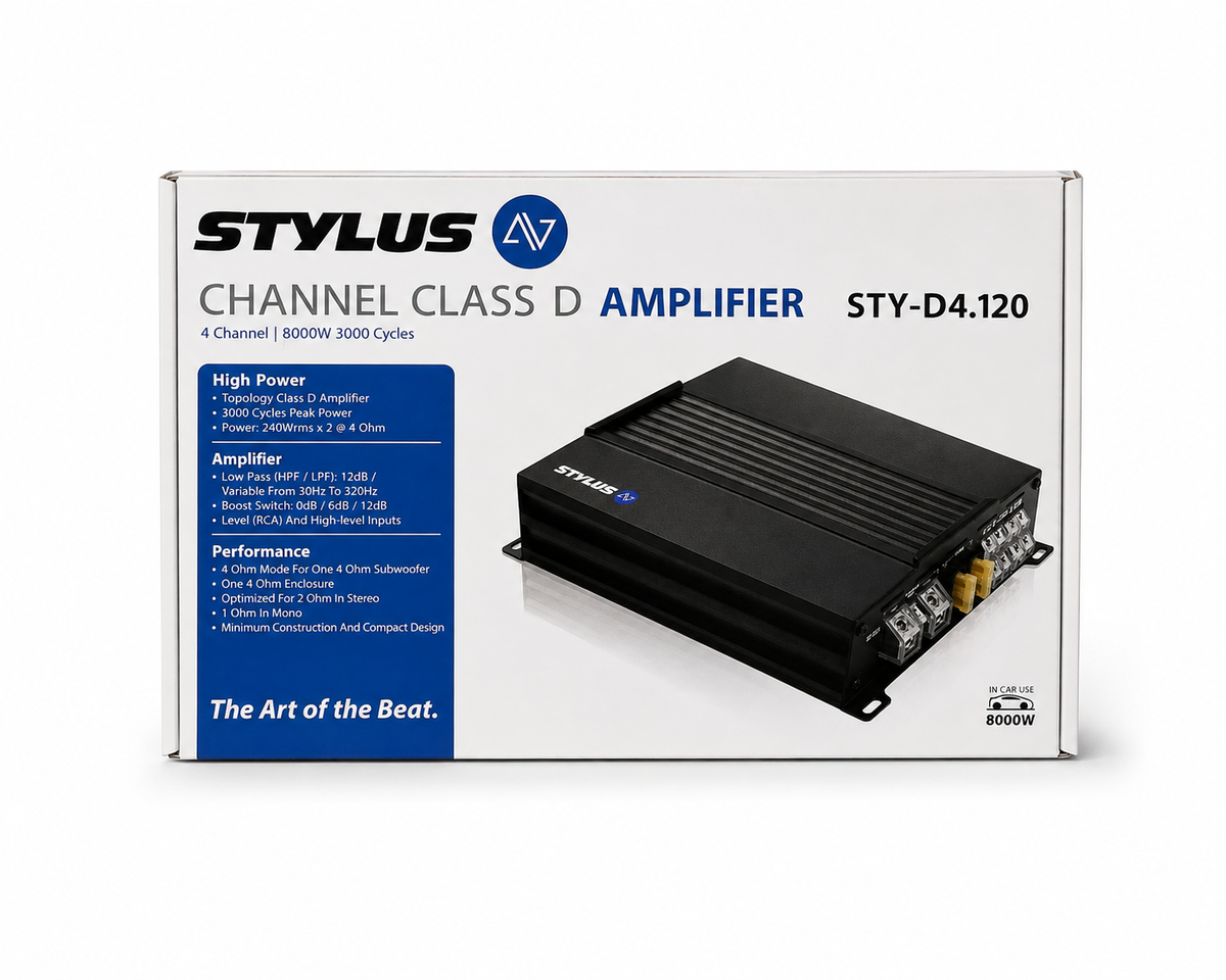 STY-D4-120 STYLUS CHANNEL CLASS D AMPLIFIER 8000 W 3000 CYCLES R1499