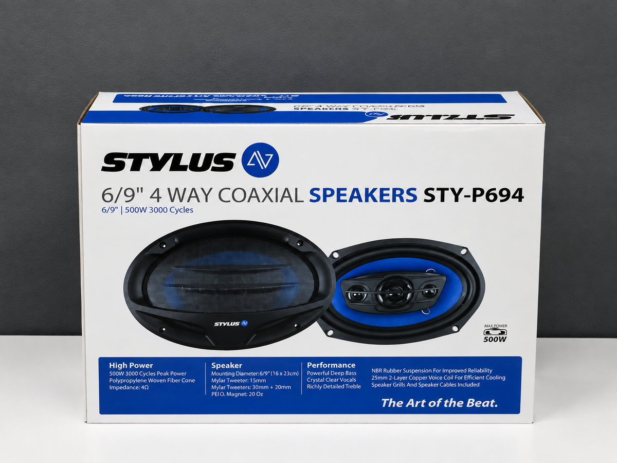 STYLUS 6/9” 4 WAY COAXIL SPEAKERS STY- P694 R499