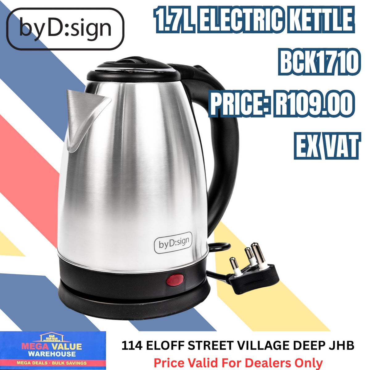 ELECTRIC KETTLE  1.7 L BCK1710 R109.00