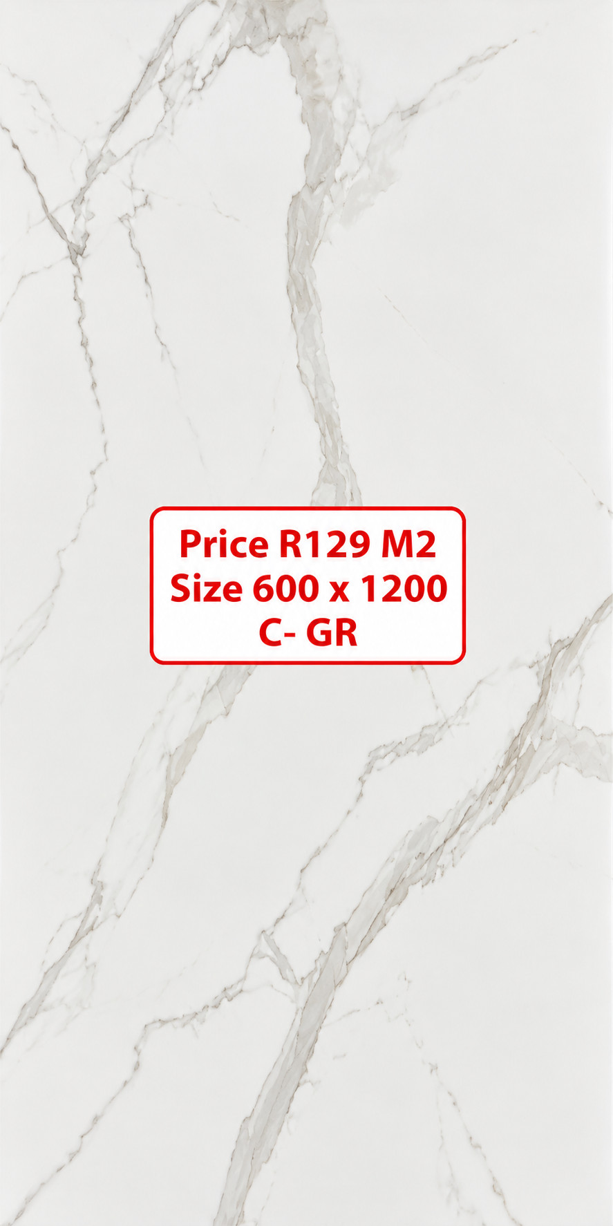 Size 600 x 1200 shiny porcelain tiles