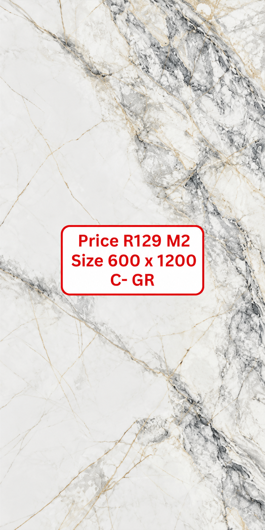 Size 600 x 1200 shiny porcelain tiles