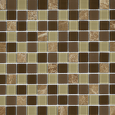 Brown Marble/Glass Mix_ (Floor & wall) 22/Box 300x300mm