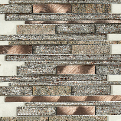 Glasier Dusk Combo Interlocking Glass/Allu/Stone (Wall) 11/Box 315x295mm