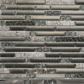 Pewter Floral Interlocking Combo (Wall) 11/Box 295x300mm