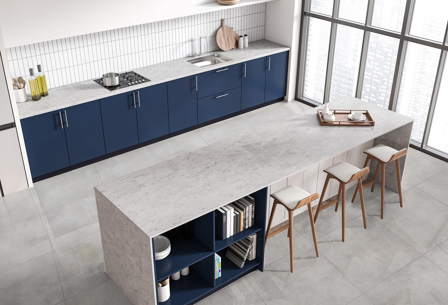 Gallium Grey 600X600 A Shiny 2.160m2/Box (1st Grade)