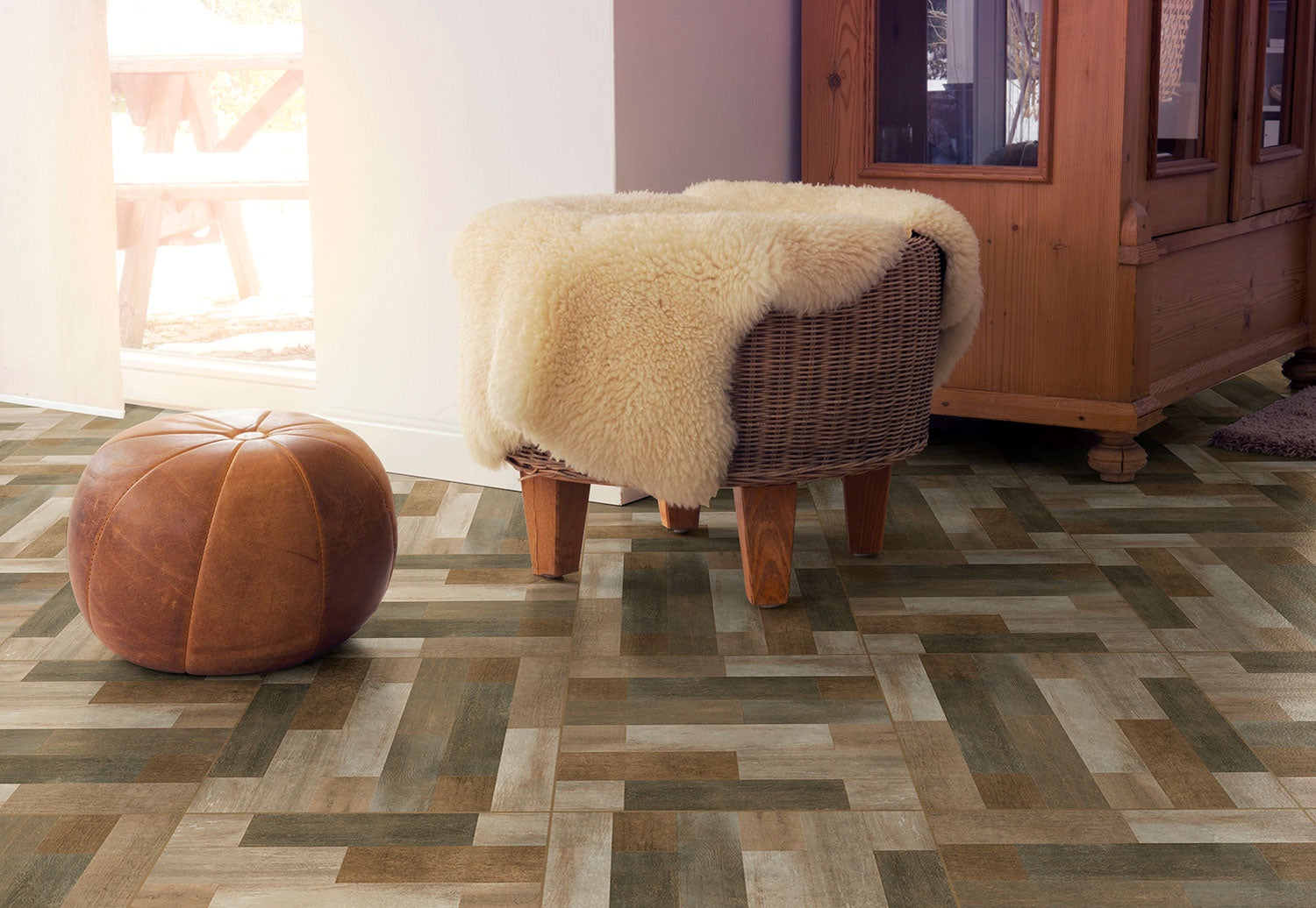 Harper Oak Wood 430X430 A Shiny 2.400m2/Box (1st Grade)