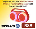 STYLUS AV PORTABLE BLUETOOTH TRUE WIRELESS FLAME LIGHT SPEAKER BTL-02 RED R89