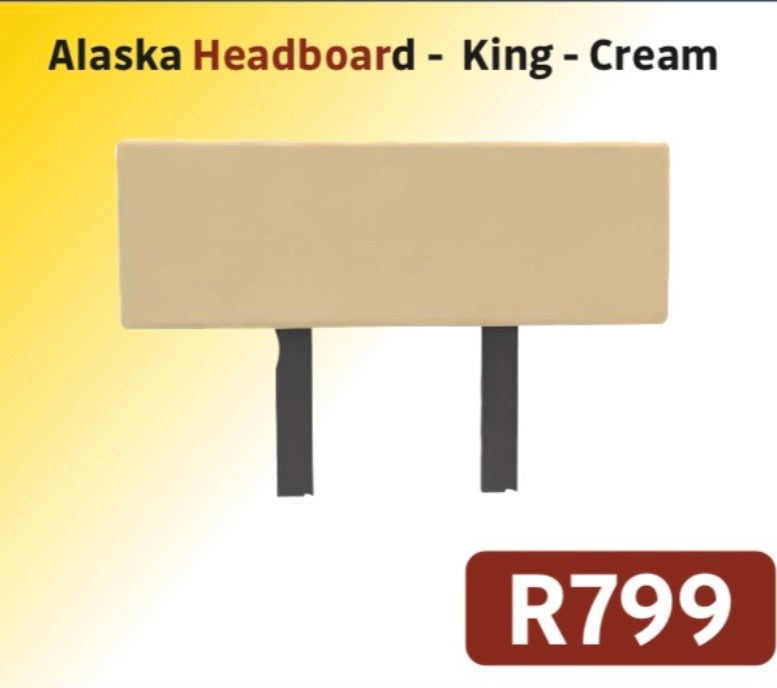 ALASKA HEADBOARD KING - CREAM R799