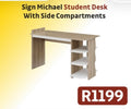SIGN MICHAEL STUDENT/ OFFICE DESK WITH SIDE COMPARTMENTS R1199