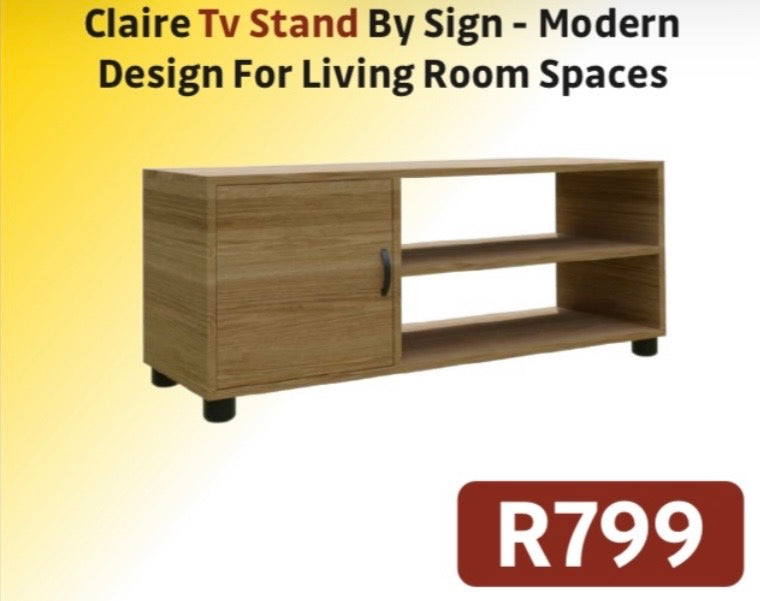 CLAIRE TV STAND MODERN DESIGN FOR LIVING ROOM SPACES R799