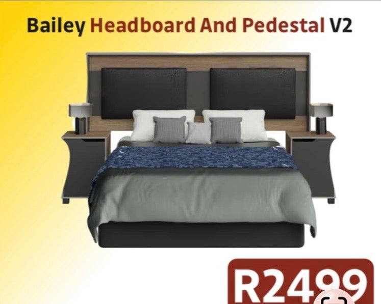 BAILEY HEADBOARD AND PEDESTAL V2 R2499