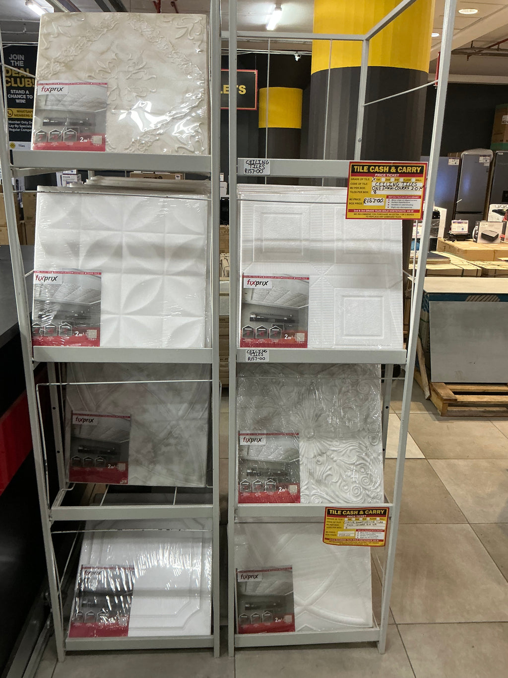 CEILING TILES POLYSTYRENE VARIOUS COLORS & DESIGNS 2.0 M2/PACK R157