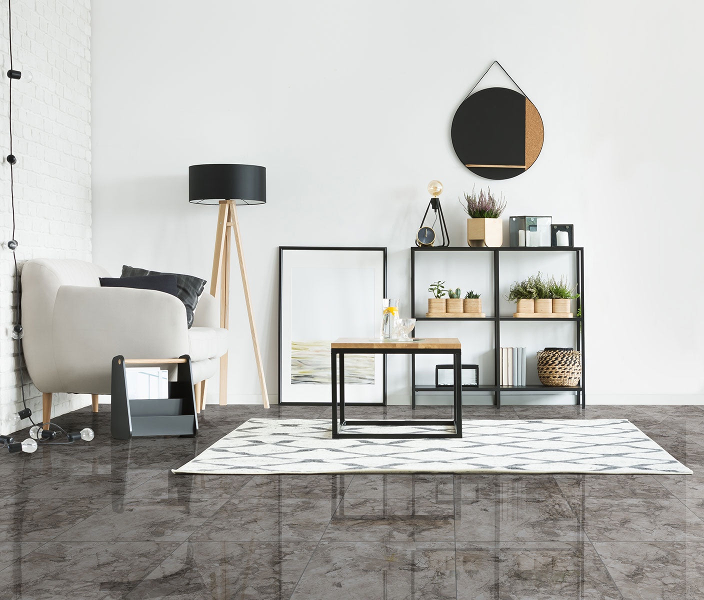 Khalifa Black 500X500 A Shiny 2.000m2/Box (1st Grade)