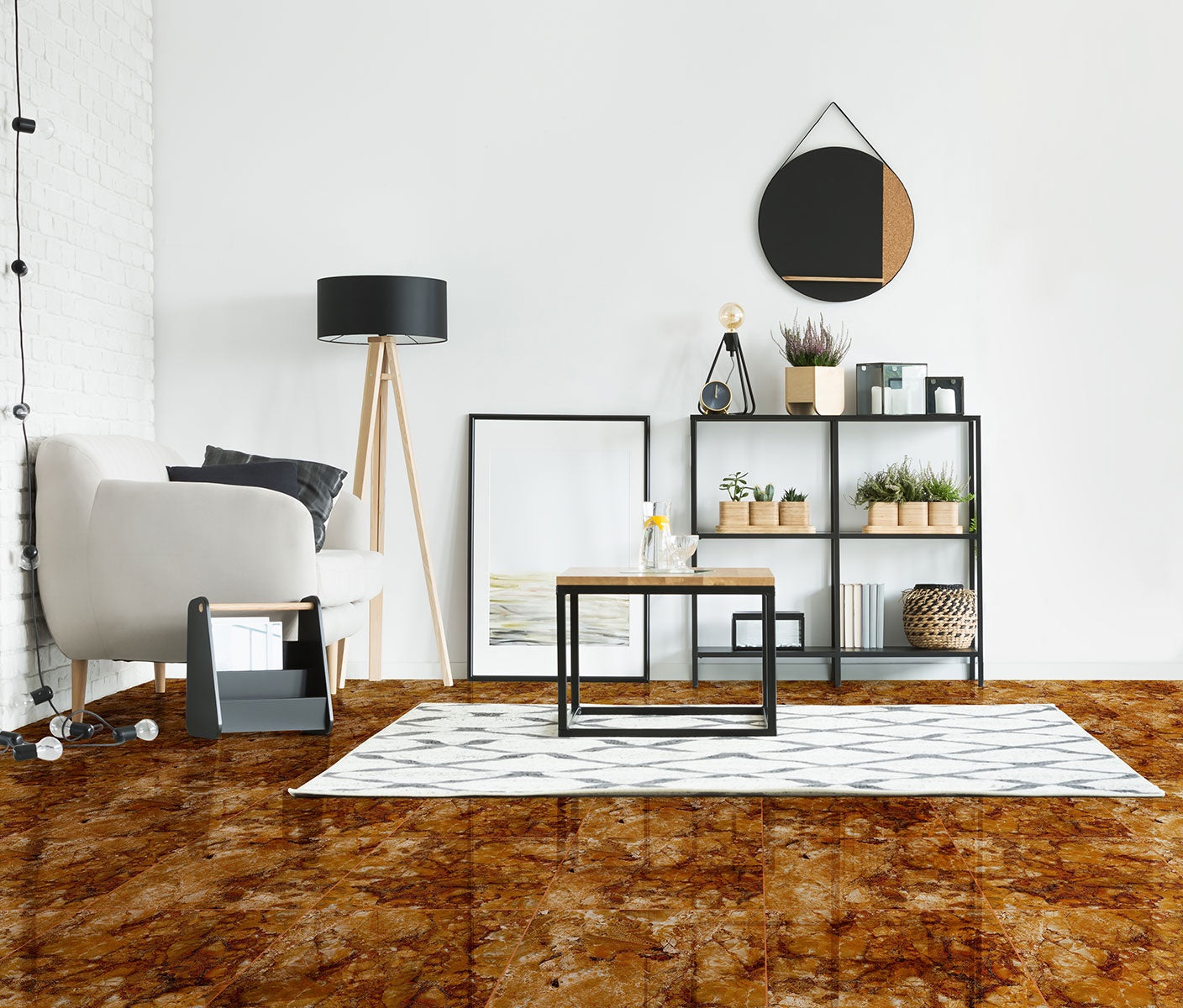 Khalifa Rust 500X500 A Shiny 2.000m2/Box (2nd Grade)