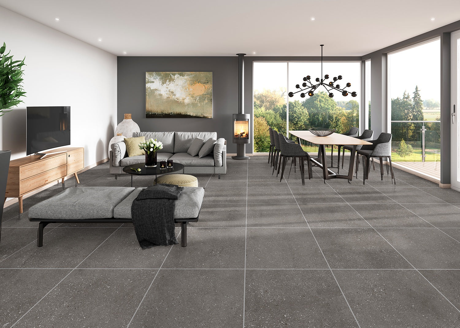 Kingston Charcoal R 600X600 A Matt 2.160m2/Box (3rd Grade)