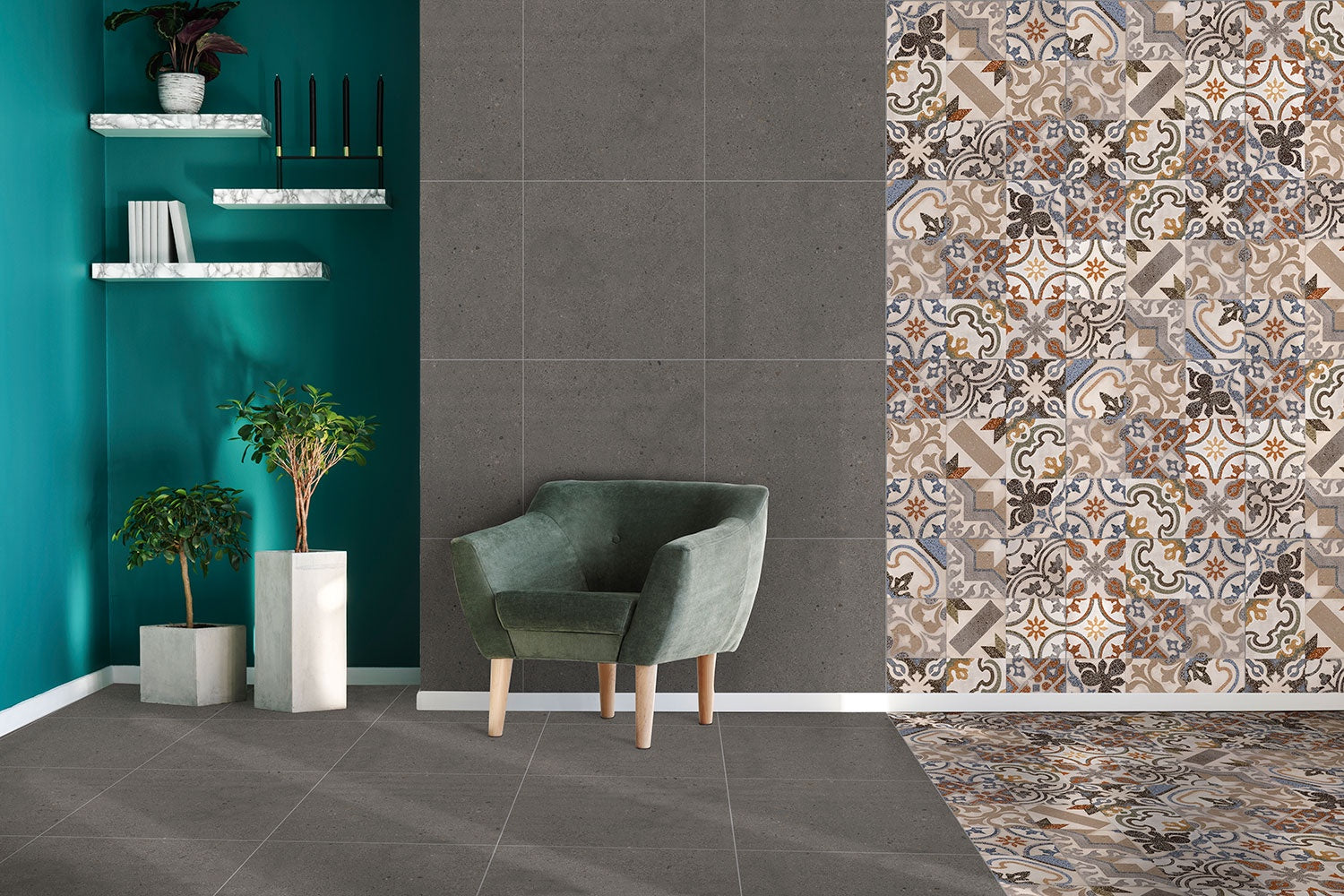 Nostalgia Charcoal Eco 600X600 A Matt 2.160m2/Box (1st Grade)