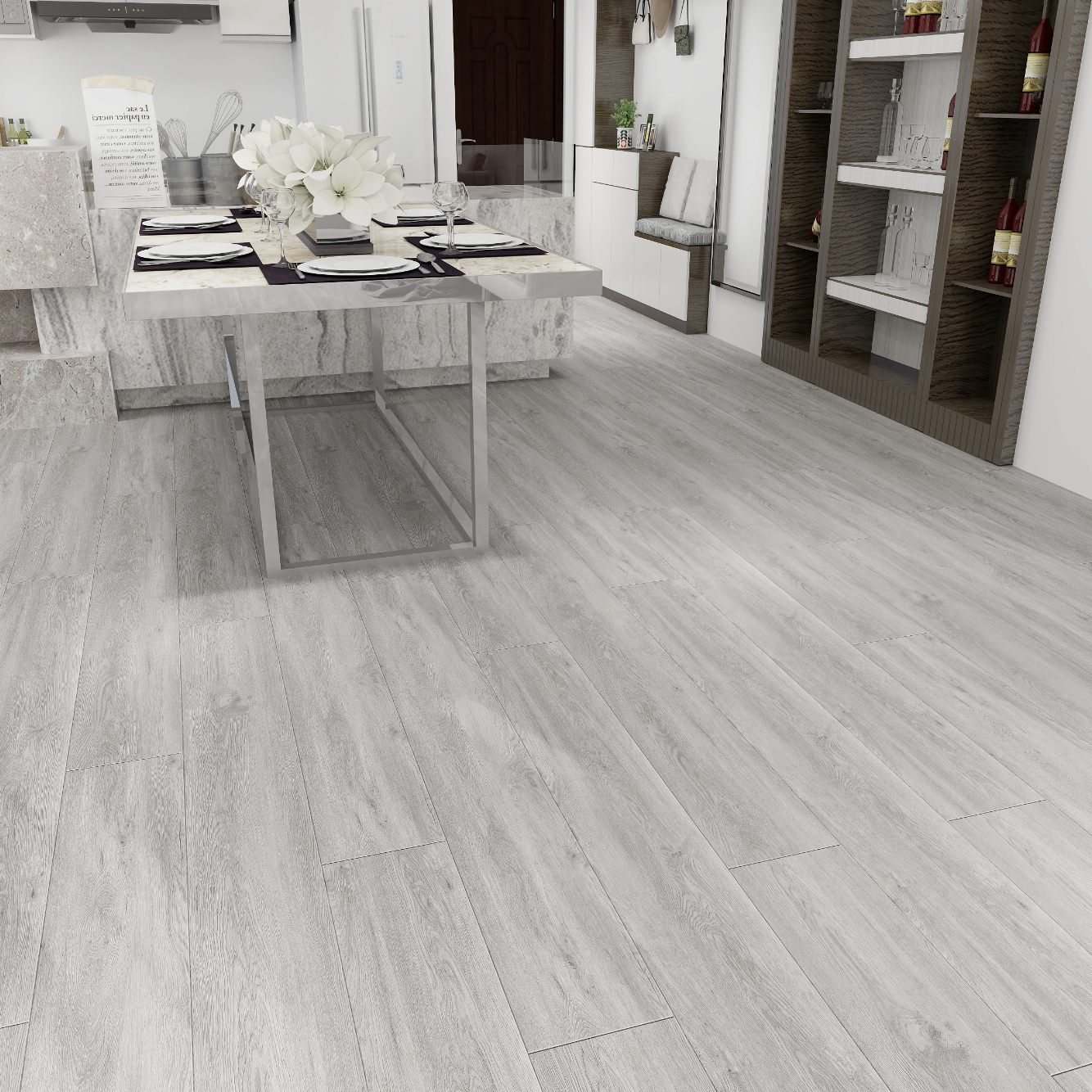Series XL Vinyl Stick down Clouded Ash 32/0,40 (230x1,500 [2mm]) 3.45m2/Box