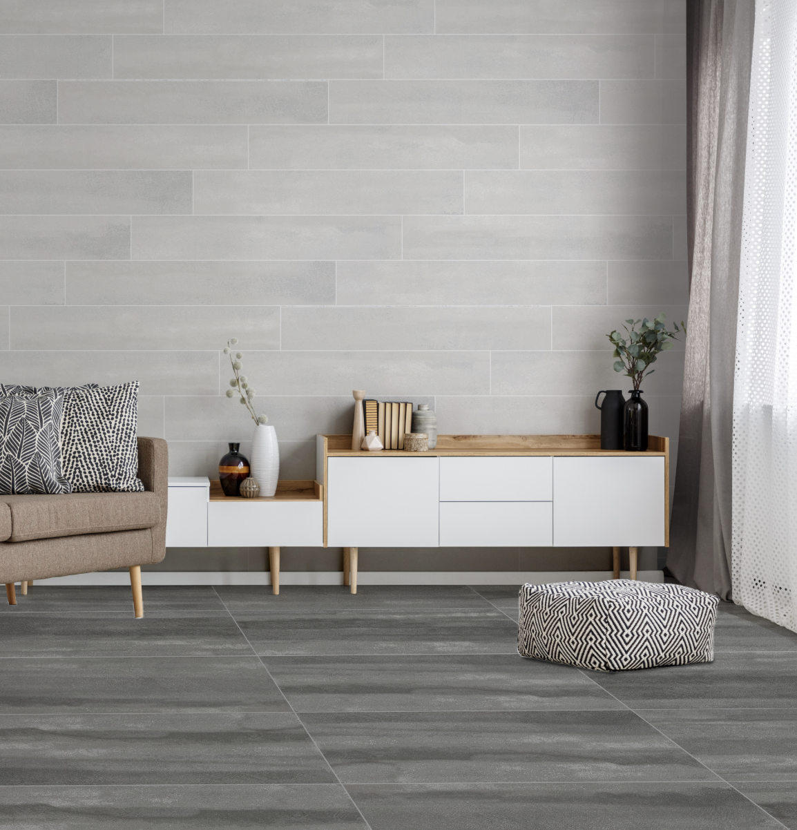 Icon Cement Charcoal Eco 600X1200 A Matt 2.160m2/Box (1st Grade)