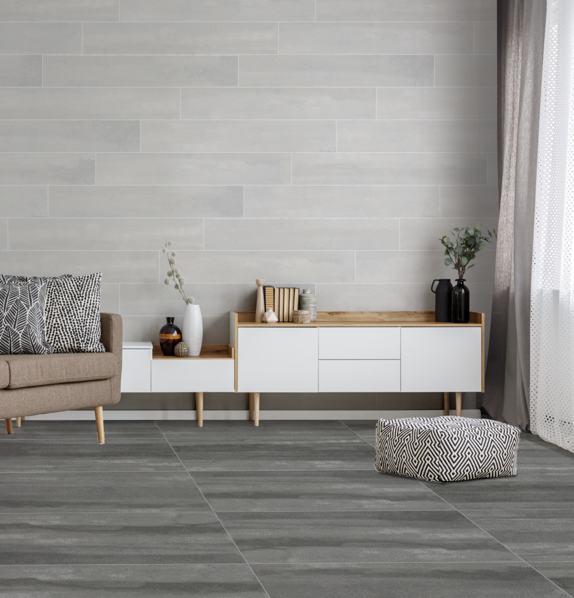 Icon Cement Charcoal Eco 600X1200 A Matt 2.160m2/Box (2nd Grade)