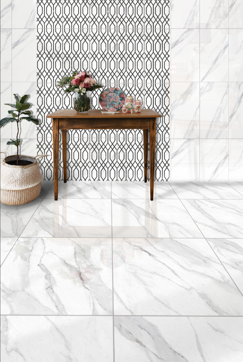 Solace White 600X600 A Shiny 2.160m2/Box (1st Grade)