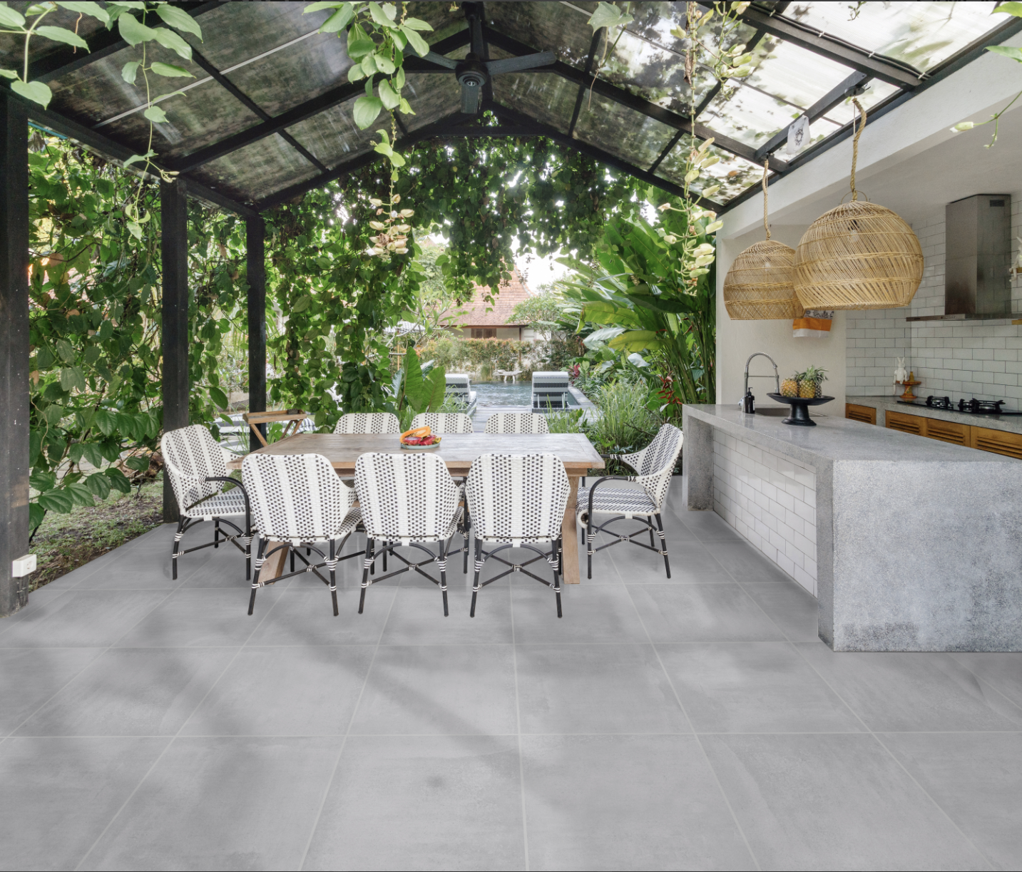 Concrete Grey R Sr Eco 600X600 A Slip Resistant 2.520m2/Box (2nd Grade)